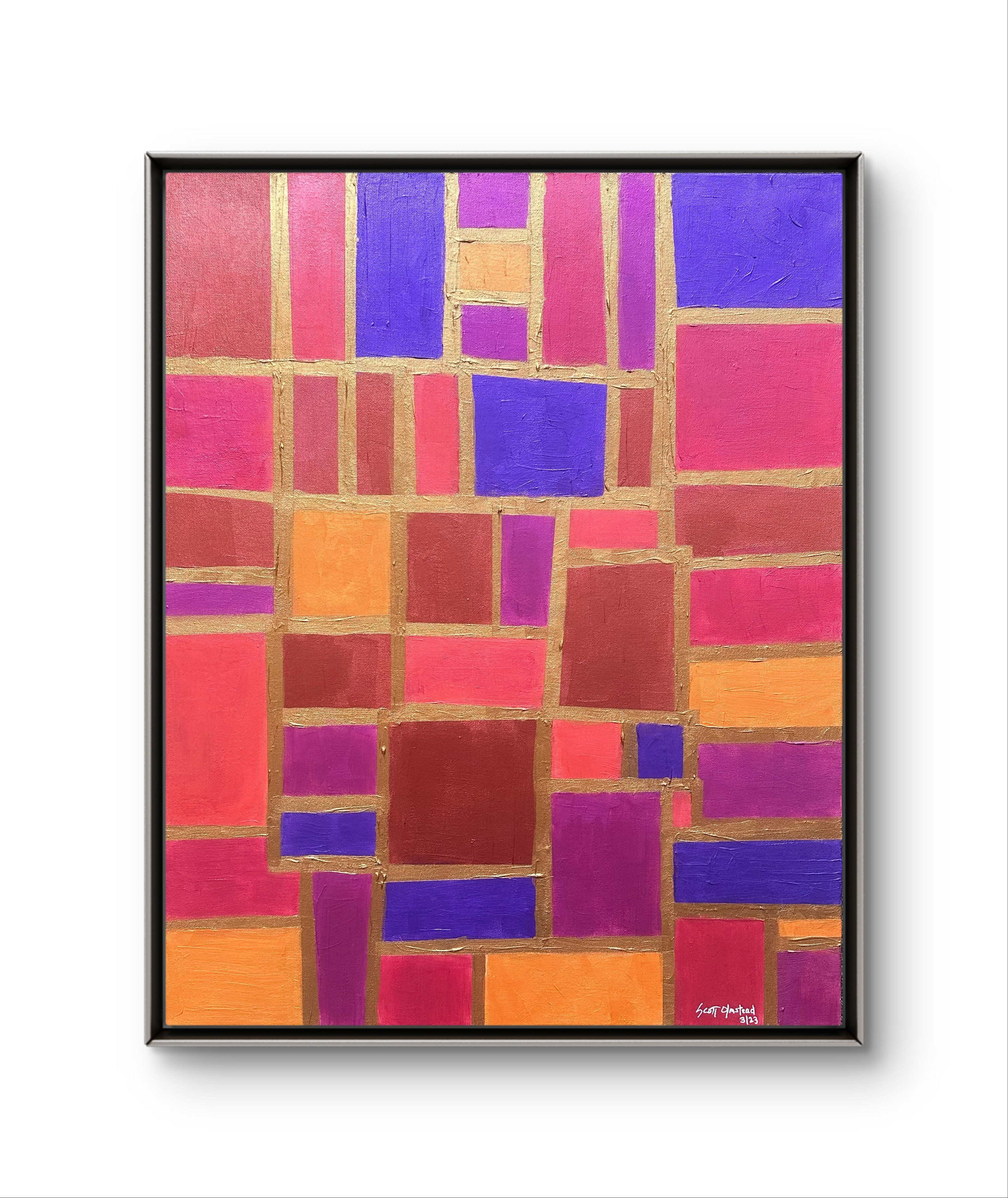 Layers, 24"x30", acrylic on canvas, 3/22