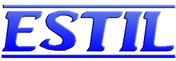 ESTIL logo in blue gradient capital letters with a blue border above and below.
