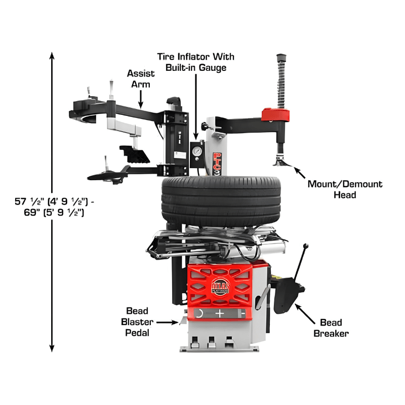 Thumbnail: Atlas Platinum PTC300 + PWB70 Tire Changer and Wheel Balancer Combo
