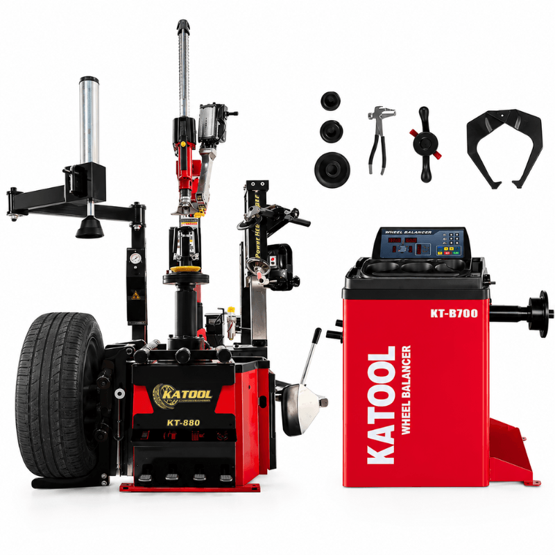KATOOL KT-T880 Center Post Tire Changer + KT-B700 Wheel Balancer Combo