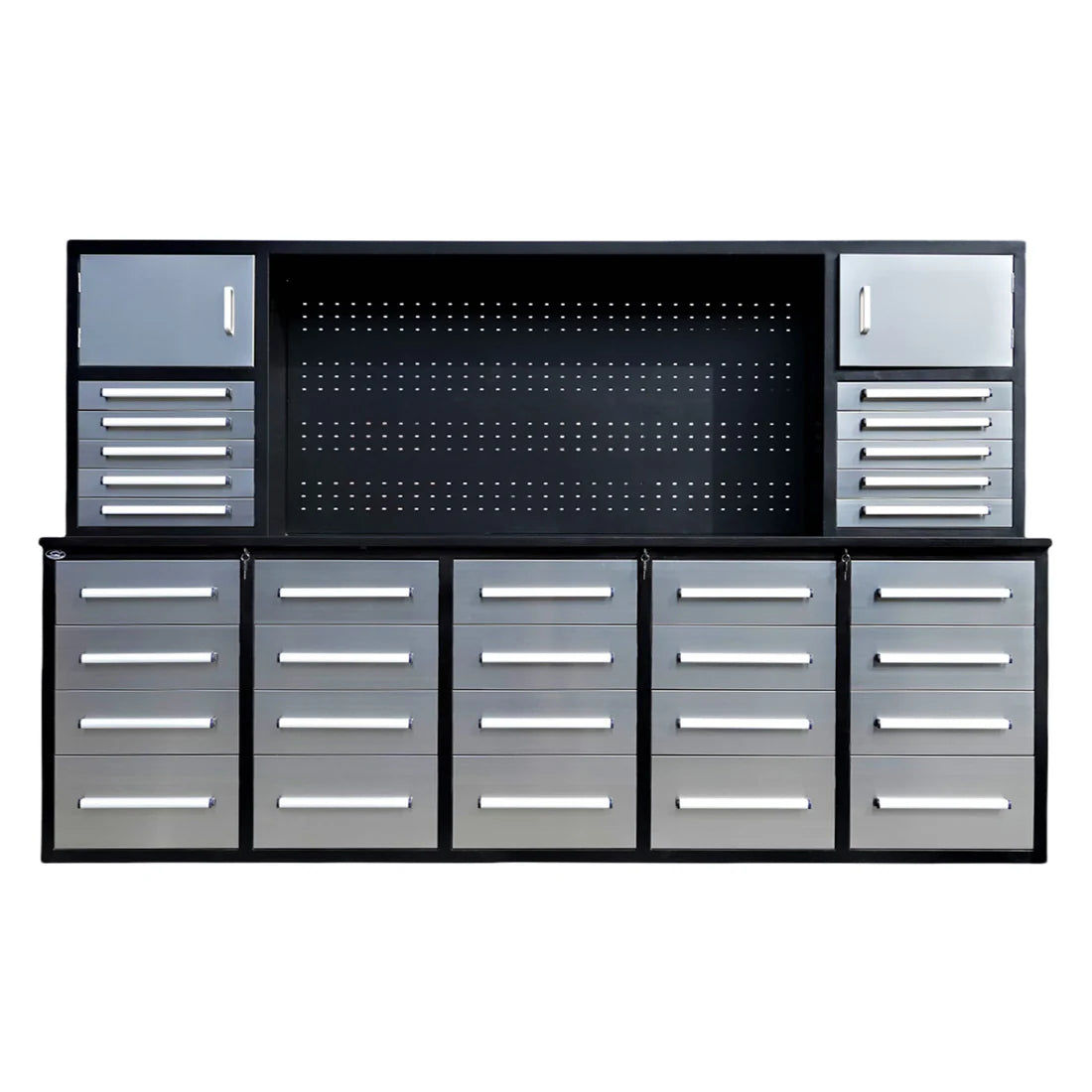 Chery Industrial Heavy Duty 10ft Workbench Cabinet, 30 Drawers, 2 Cabinets, Inte