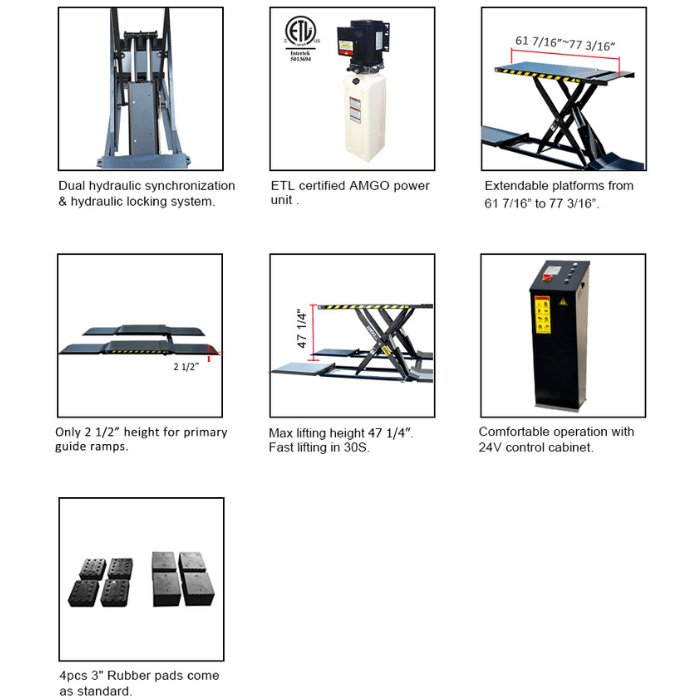 Thumbnail: AMGO 9,000 lb Mid-rise Scissor Lift | MRL09