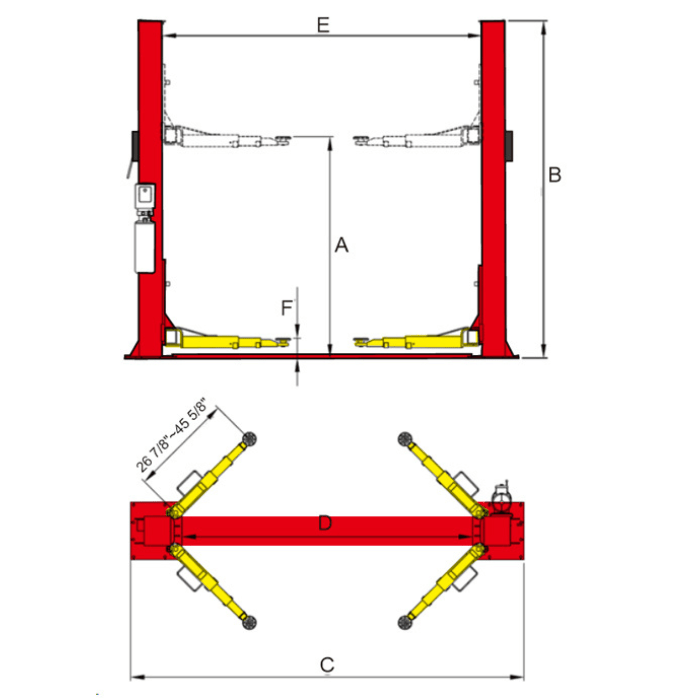 Thumbnail: AMGO 2-Post vehicle Lift - 9,000 lb Capacity | BP-9