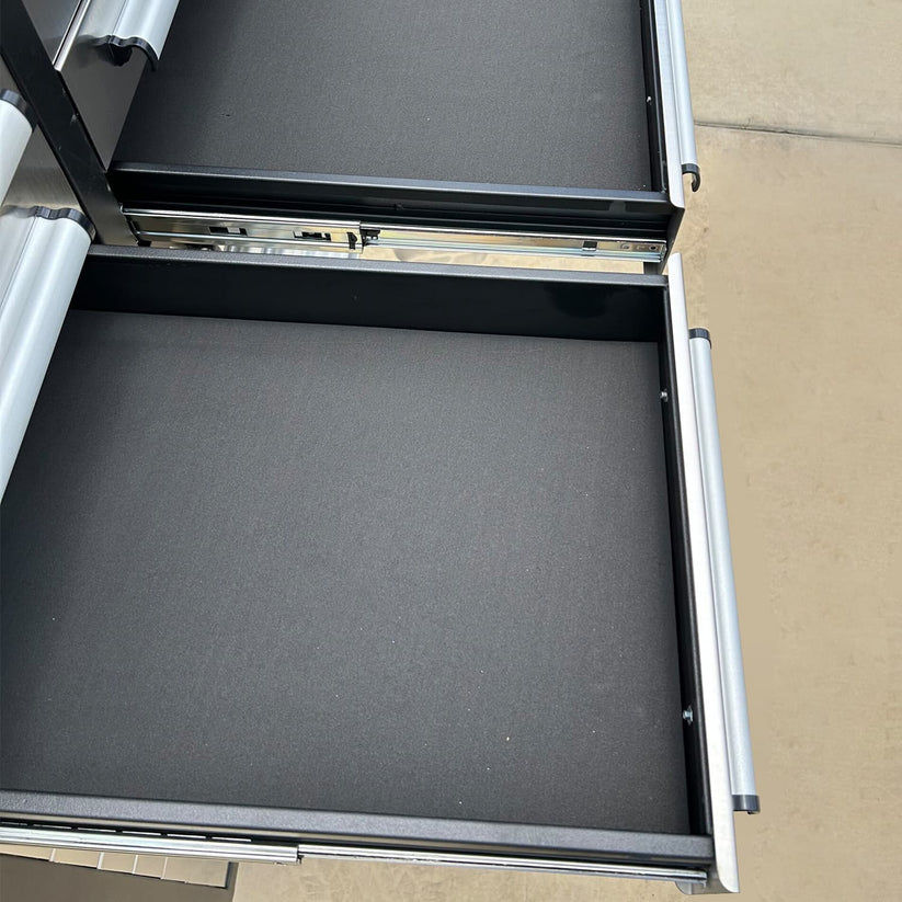Thumbnail: Chery Industrial 9.5ft Tool Storage Workbench, 30 Drawers, 2 Cabinets, Integrate