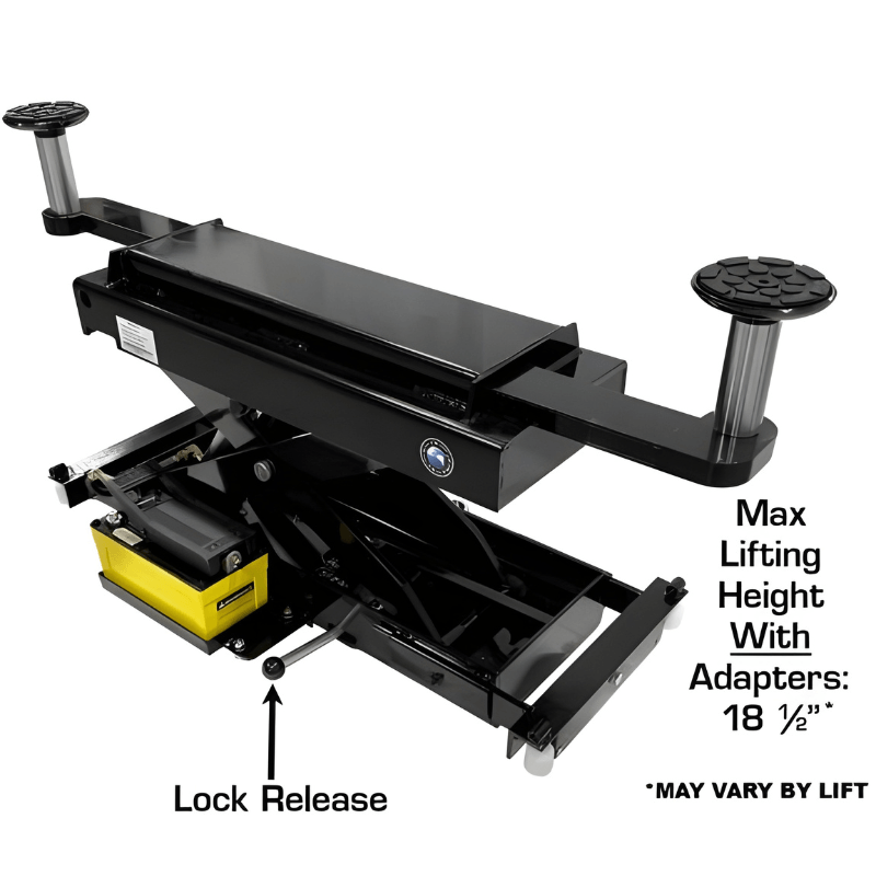 Atlas Apex 9, 9,000 lb 4 Post Lift with (2) RJ45A Rolling Jack Combo