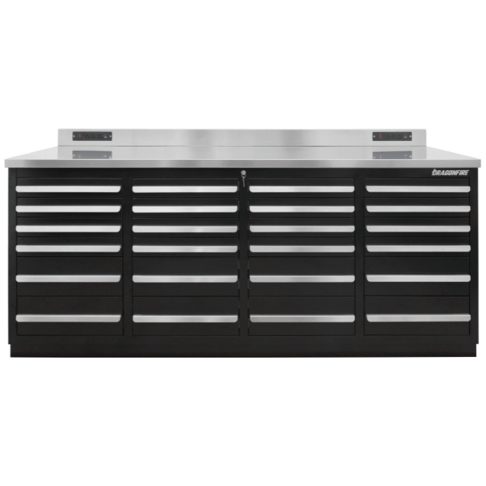 Thumbnail: Dragonfire Pro Series 24 Drawer 7FT Workbench | DFT-WB-24