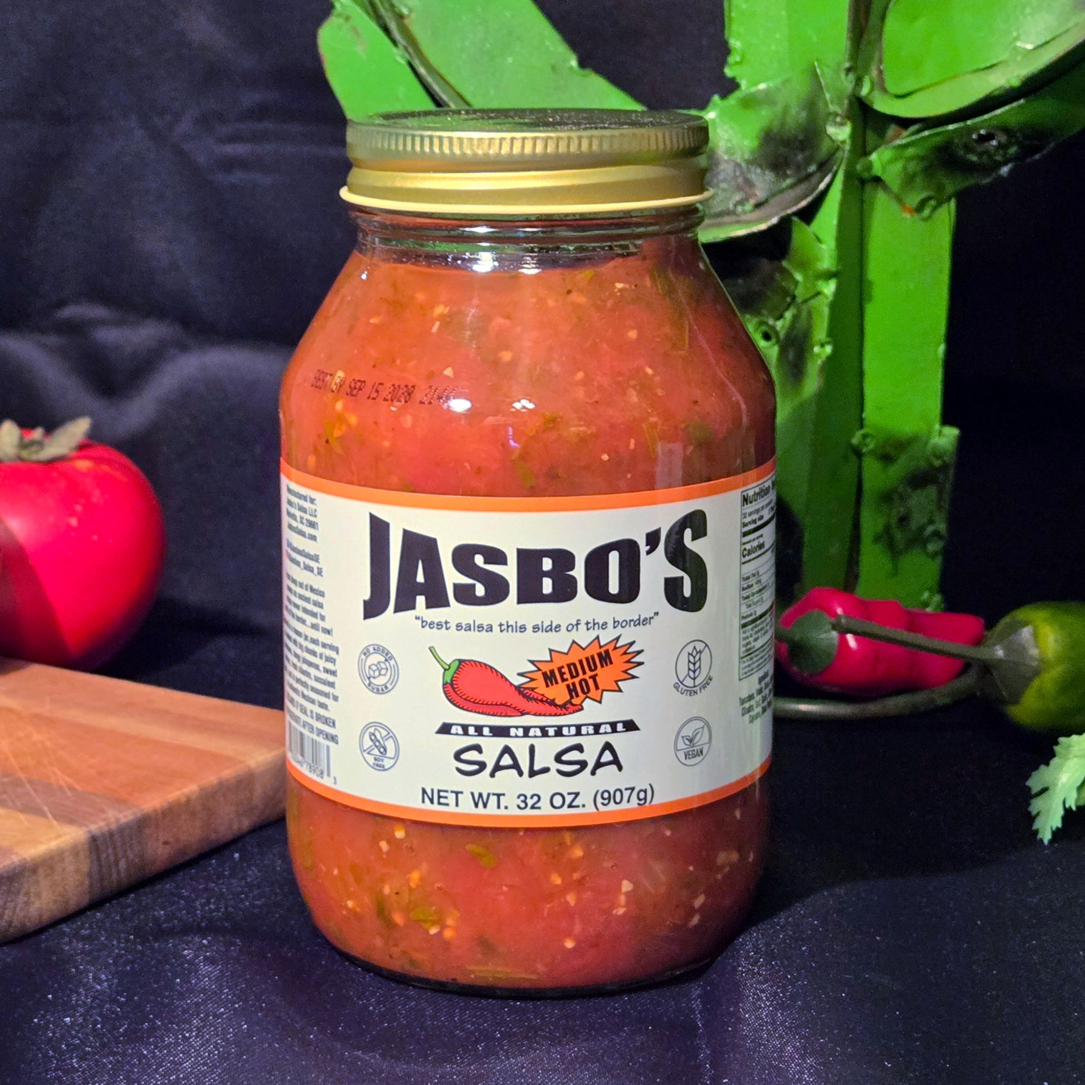 Jasbo's Salsa Med-Hot 32oz
