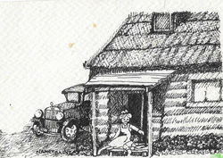 Drawing of GrandDad Balyeat and  Granny.
