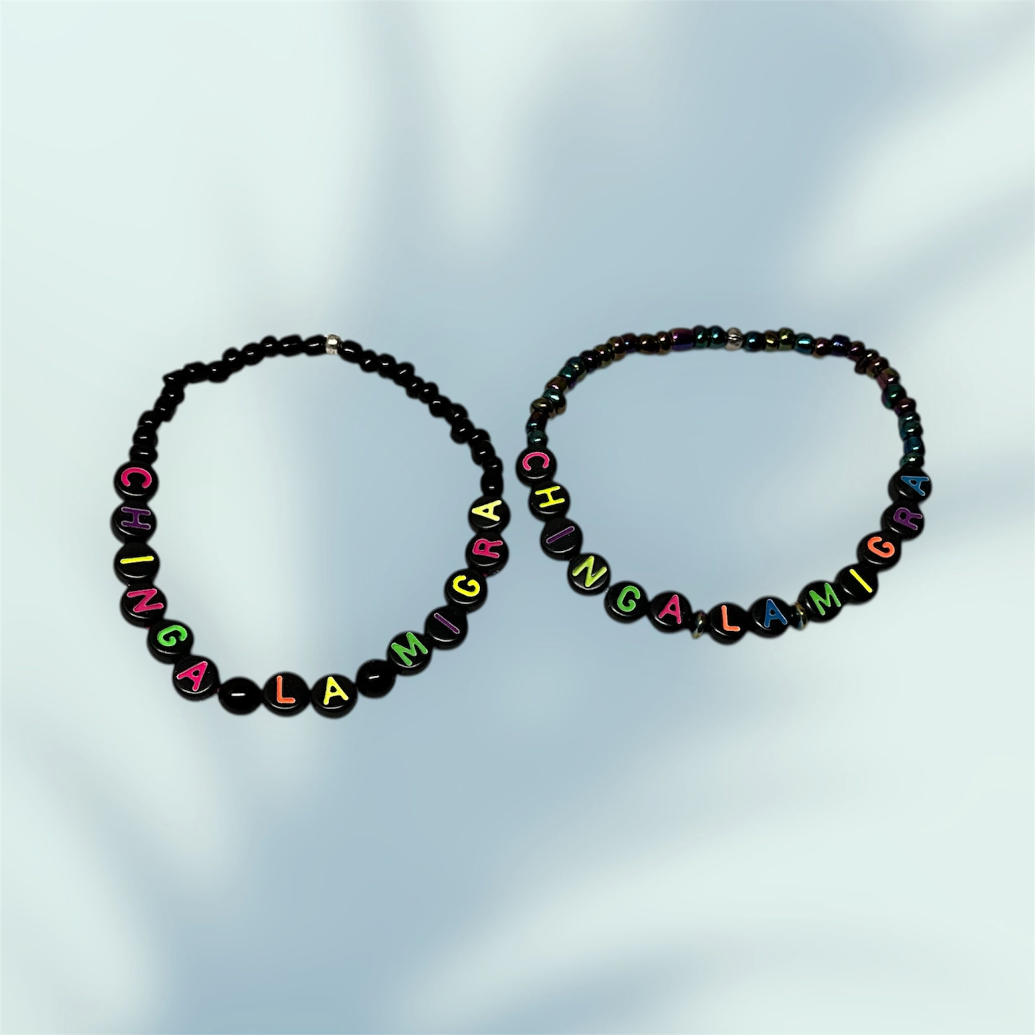 Chinga La Migra Stackable Stretchy Beaded Bracelets