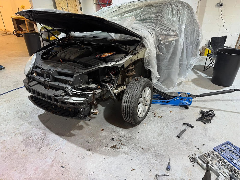car being repaired