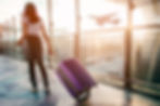 woman standing in airport