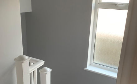 Freshly painted hallway