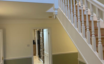 Redecorated stairs and landing