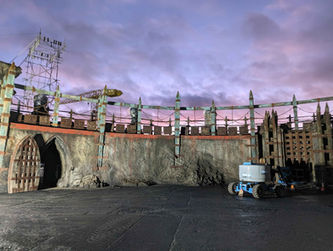 Interior view of a battle arena