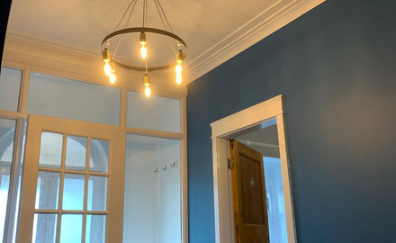 Beautiful blue hallway