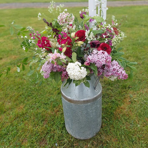 Wildflower arrangement in vase