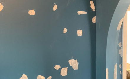 Repairing wall ready for decorating