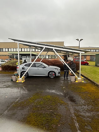 solar car port installation