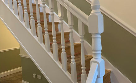 Beautifully painted bannister