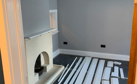 Preparing living room for redecorating