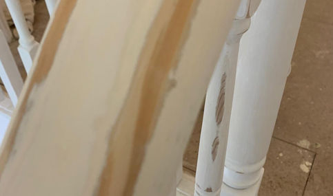 Paintwork on bannister