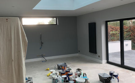 Decorating modern kitchen extension