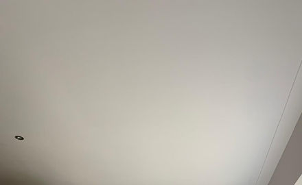 Freshly painted ceiling