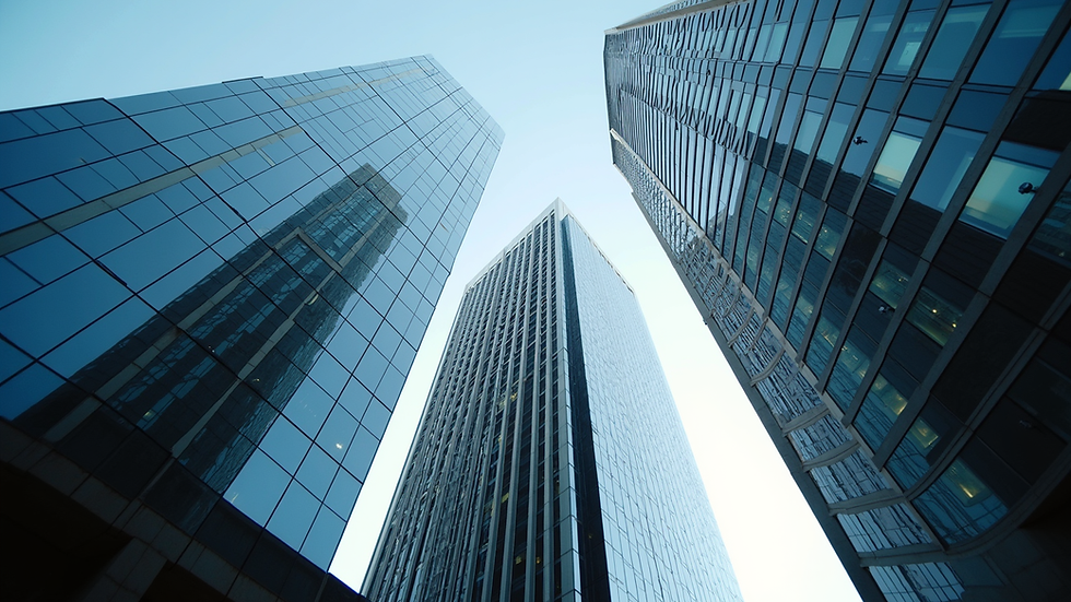 Eye-level view of a modern Sydney office building