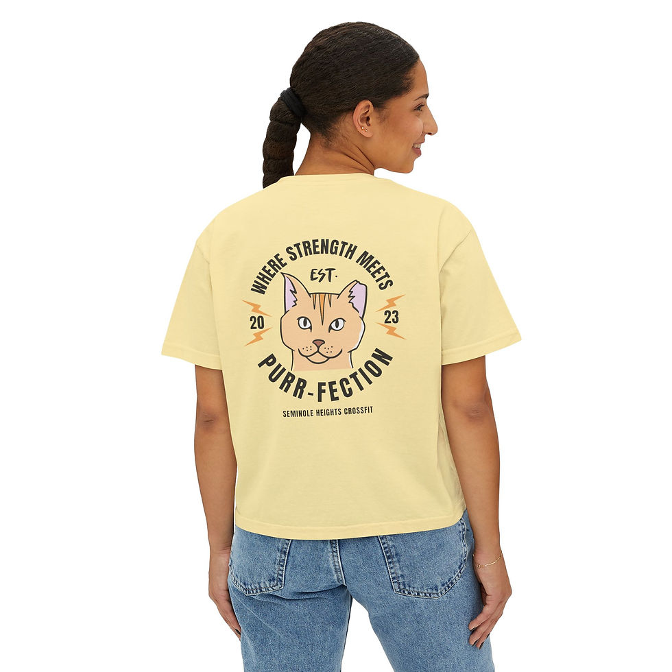 Thumbnail: Sweet Pea Purr-fection Women's Boxy Tee