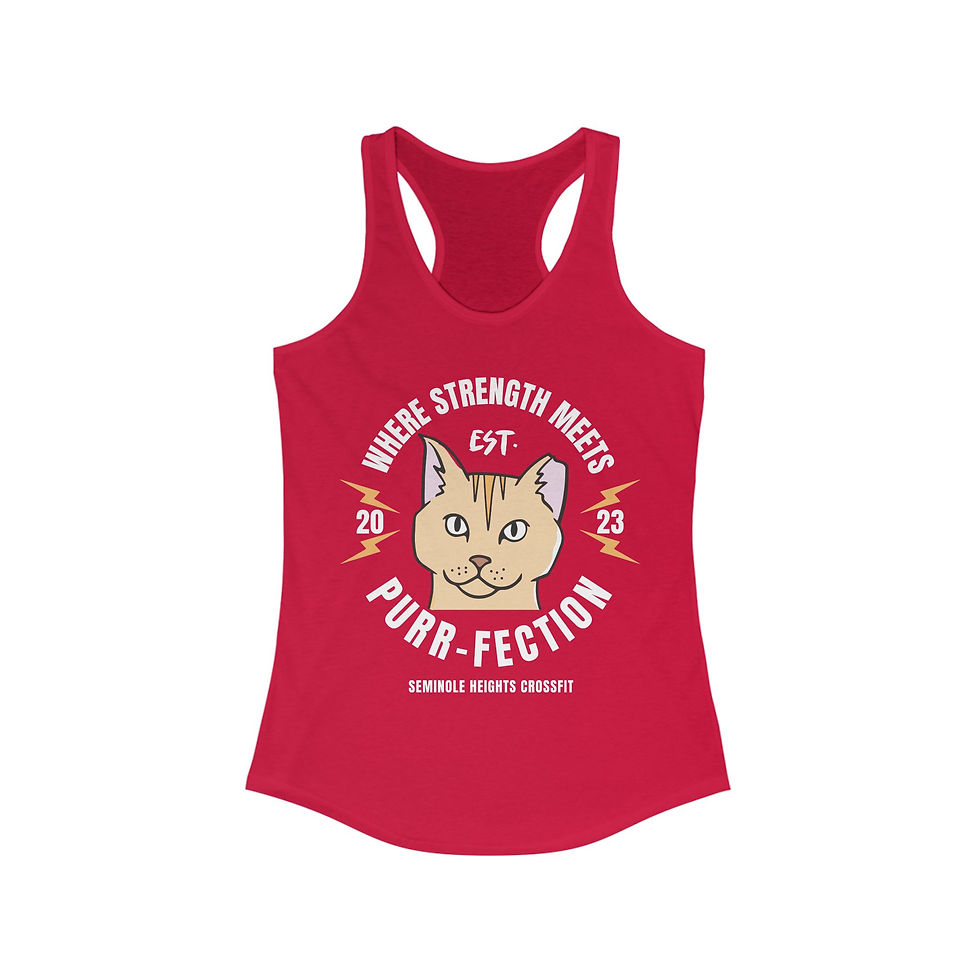 Thumbnail: Sweet Pea Purr-fection Women's Ideal Racerback Tank