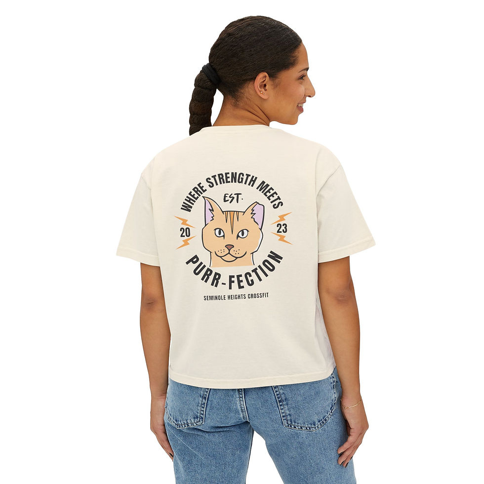 Thumbnail: Sweet Pea Purr-fection Women's Boxy Tee