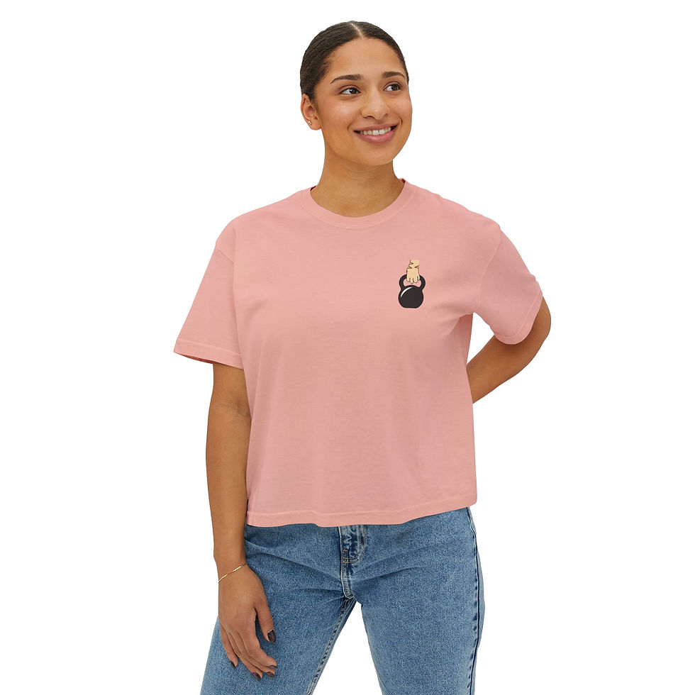 Thumbnail: Sweet Pea Purr-fection Women's Boxy Tee
