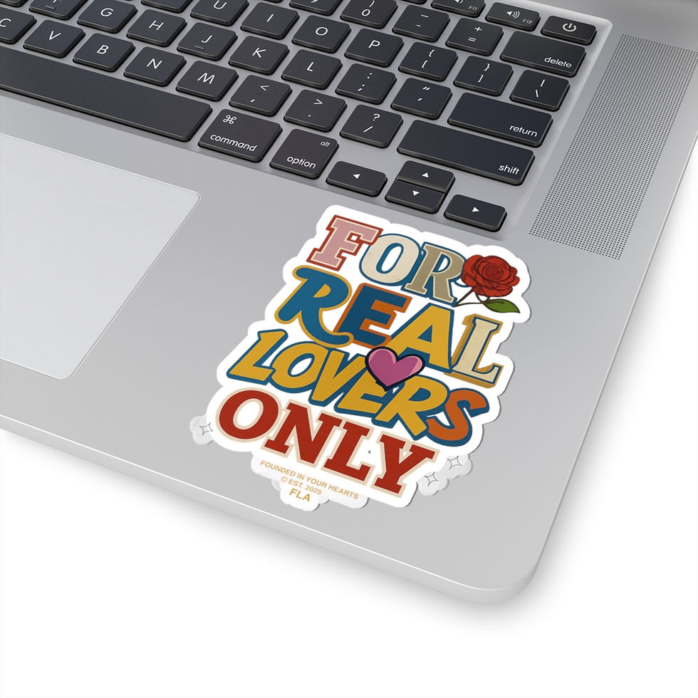 Thumbnail: 'FOR REAL LOVERS ONLY' Kiss-Cut Stickers