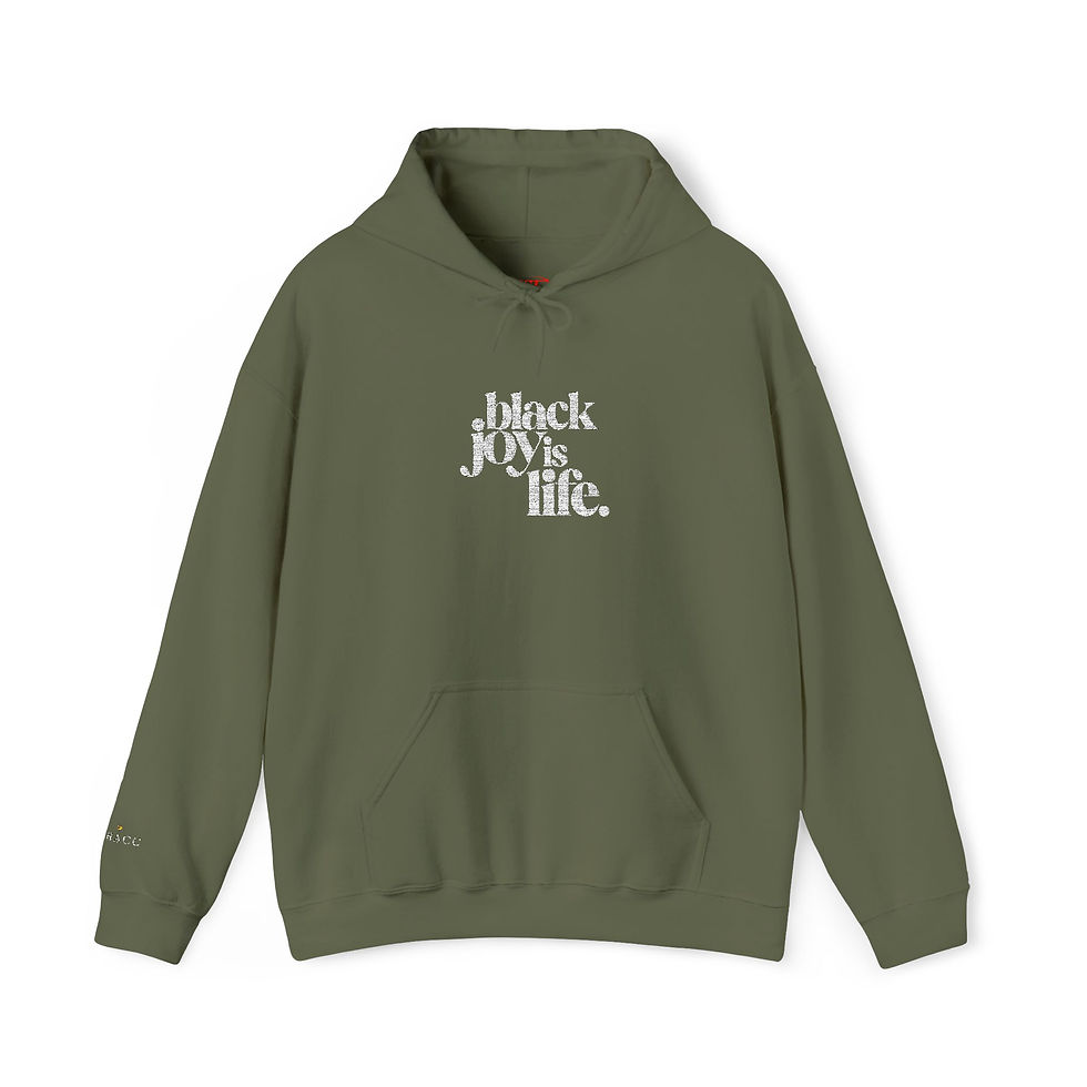 Thumbnail: 'BLACK JOY IS LIFE 'Minimalist Affirmation Black Pullover