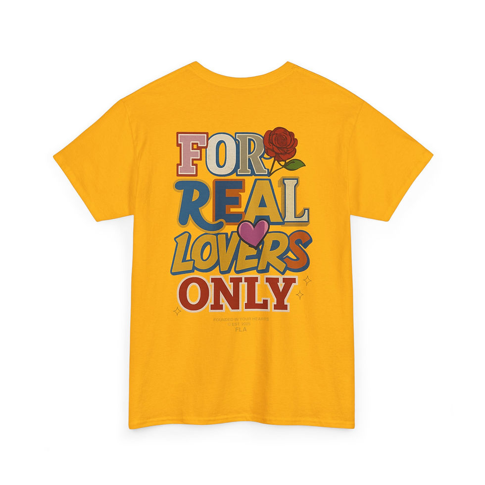 Thumbnail: 'FOR REAL LOVERS ONLY' Unisex Heavy Cotton Tee