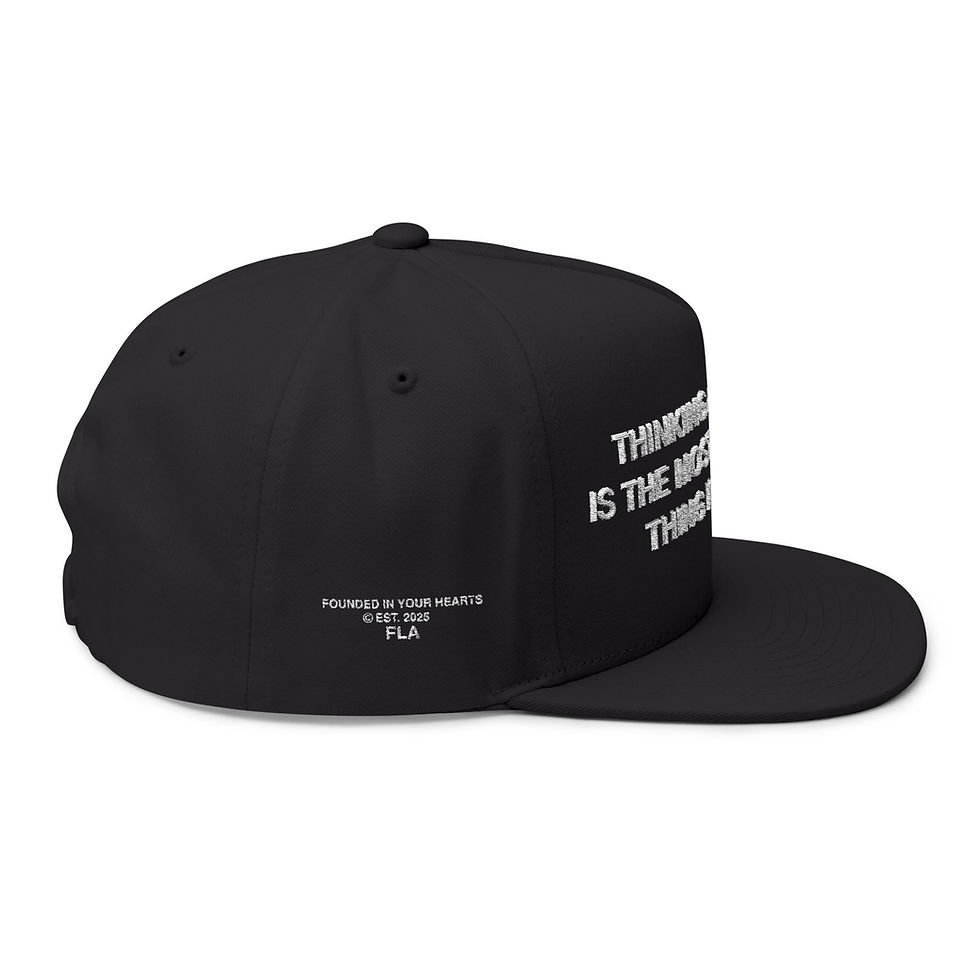 Thumbnail: 'THINKIN BOUT YOU' Embroidered Flat Bill Cap