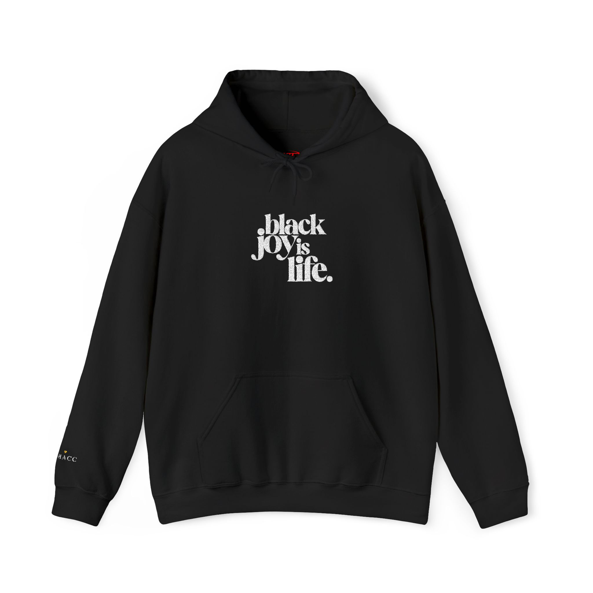'BLACK JOY IS LIFE 'Minimalist Affirmation Black Pullover