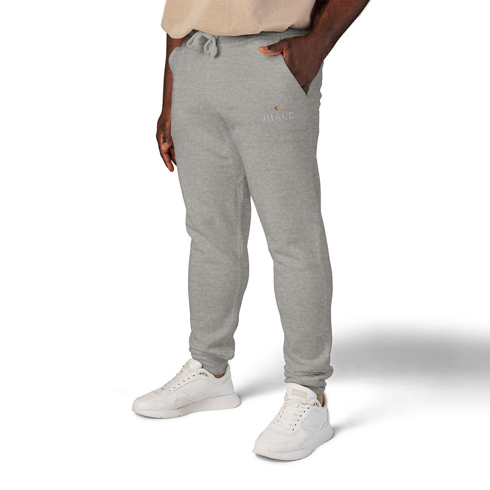 Thumbnail: JHACC Cozy Embroidered Unisex Fleece Sweatpants