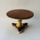 Thumbnail: Round 4” Table  with Gold Leaf Pedestal, Apron and Lion Paw Feet