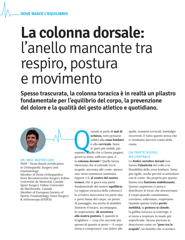 il mal di schiena della colonna dorsale
