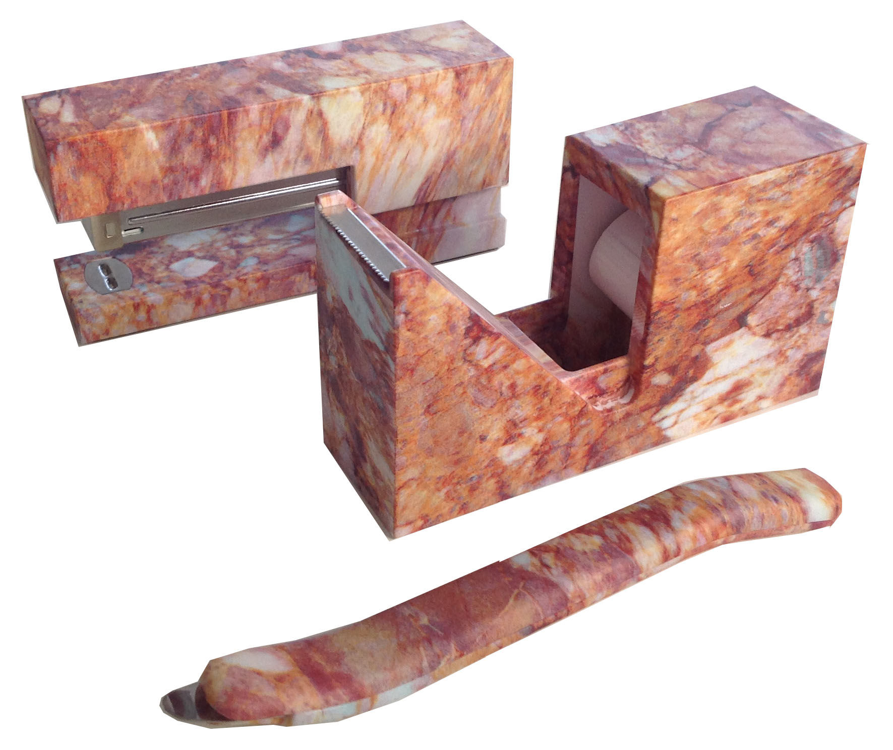 Marble Print Stationery Set