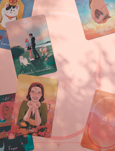 Détail du coffret de L'Oracle des Possibles par Anju Draw — Éditions Guy Trédaniel