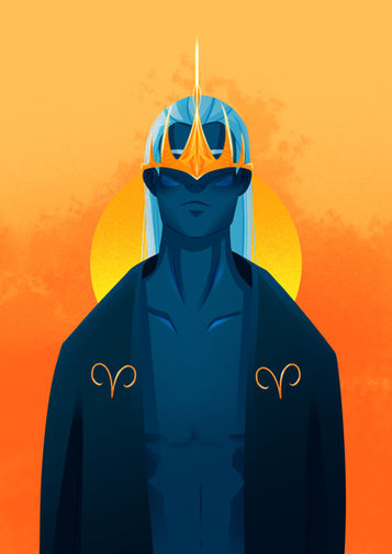 Emperor Card — Astro Tarot by Anju Draw, freelance illustrator