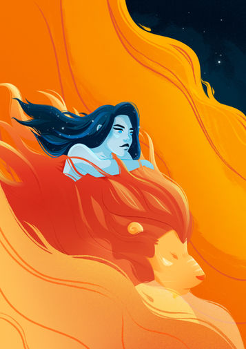 Strength Card — Astro Tarot by Anju Draw, freelance illustrator