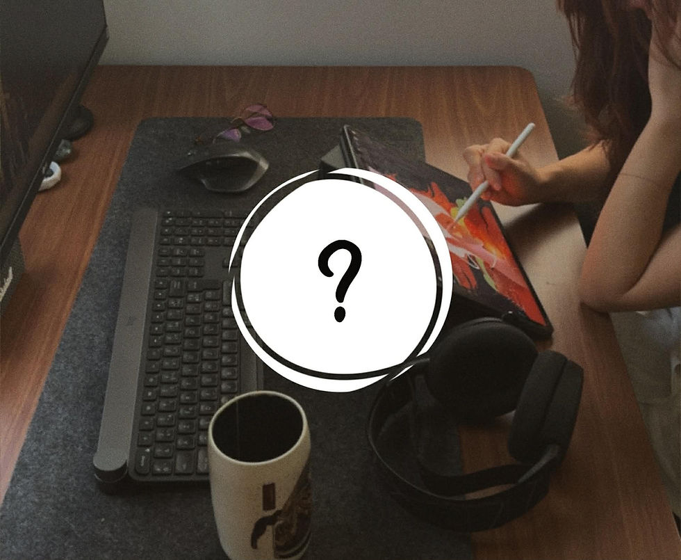 Stylised illustrated portrait in progress on iPad in Procreate — interface showing layers and brushes panel