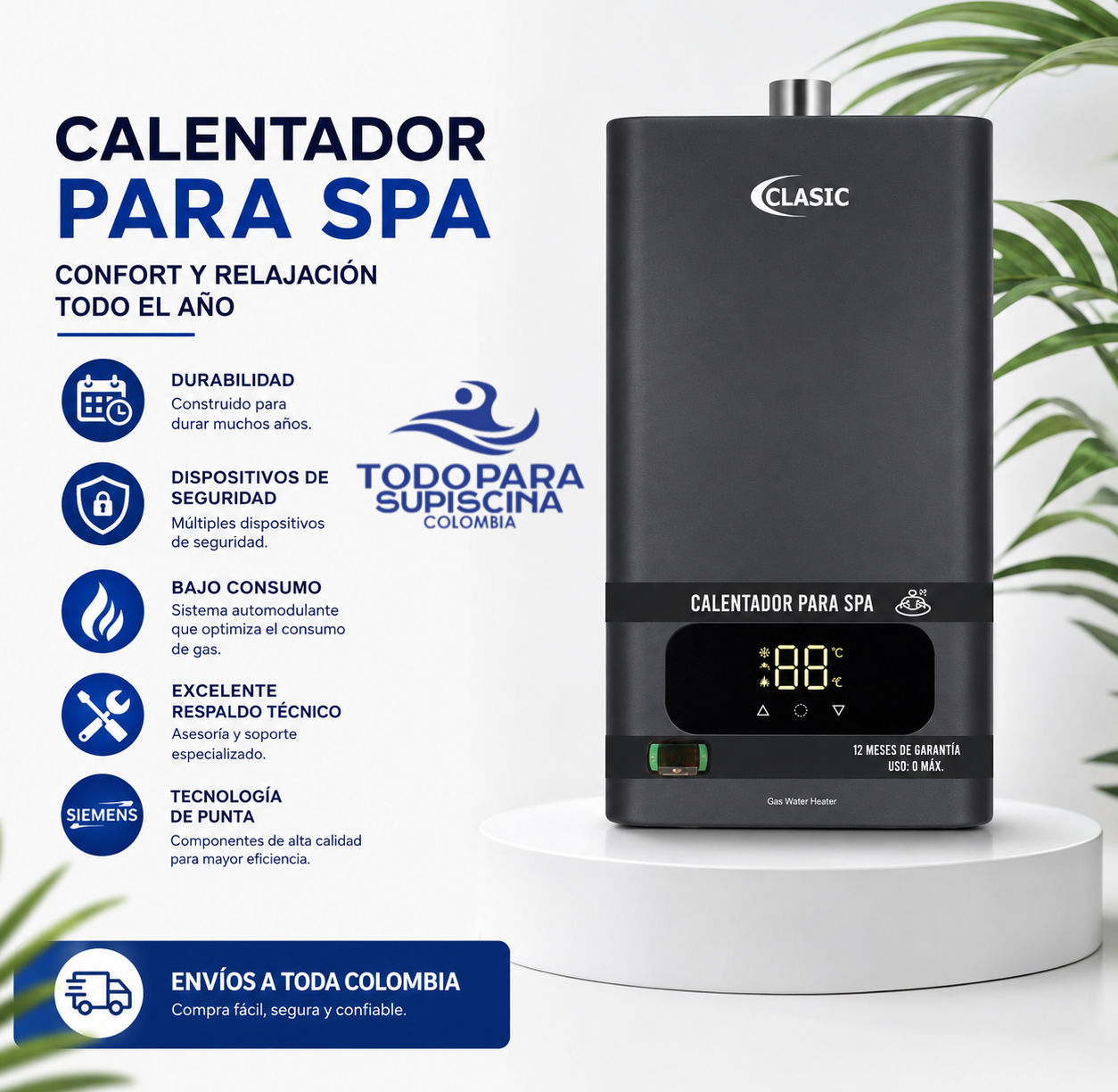 Calentador para jacuzzi