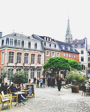 Beautiful European Cobblestone Square