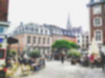 Beautiful European Cobblestone Square