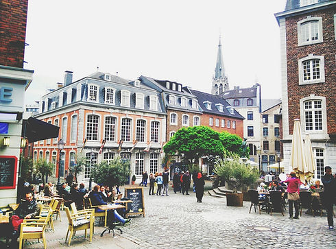 Beautiful European Cobblestone Square