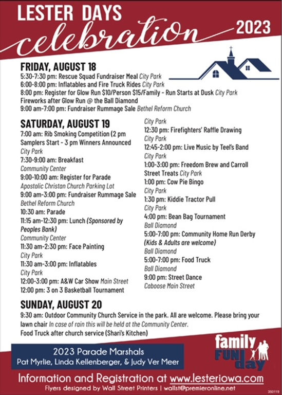 LESTER DAY CELEBRATION City of Lester